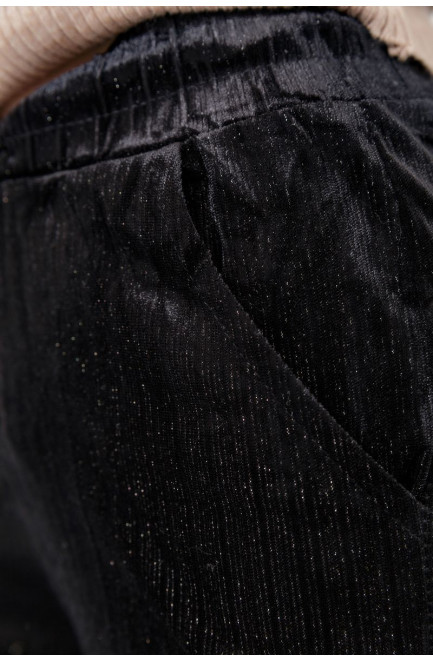 Штаны женские велюровые черные 149604L
