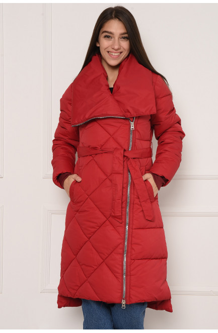 Куртка женская темно-красная зимняя 149703L