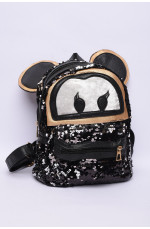 Рюкзак с пайетками  детский  черный 150057L