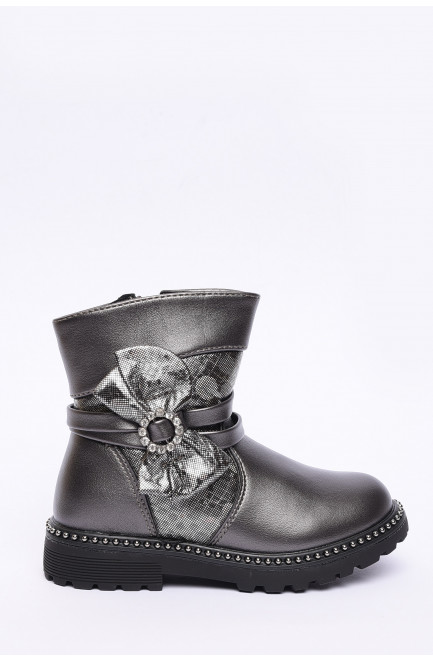 Ботинки детские демисезон коричневые на флисе 150106L