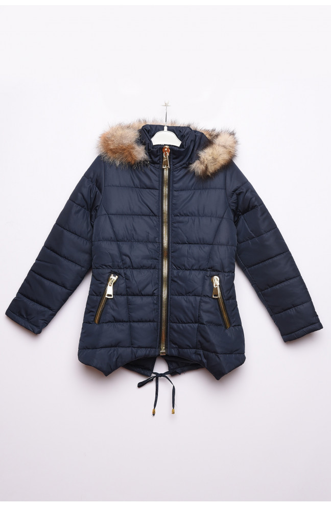 Куртка подросток зима темно-синяя размер 38 150313L