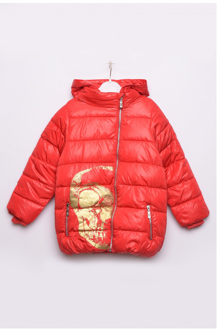 Куртка детская демисезон красная с капюшоном 150333L
