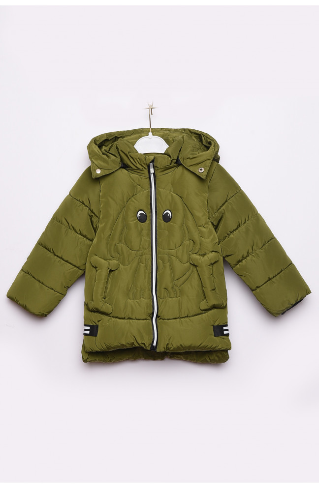 Куртка детская еврозима хаки с капюшоном 150348L
