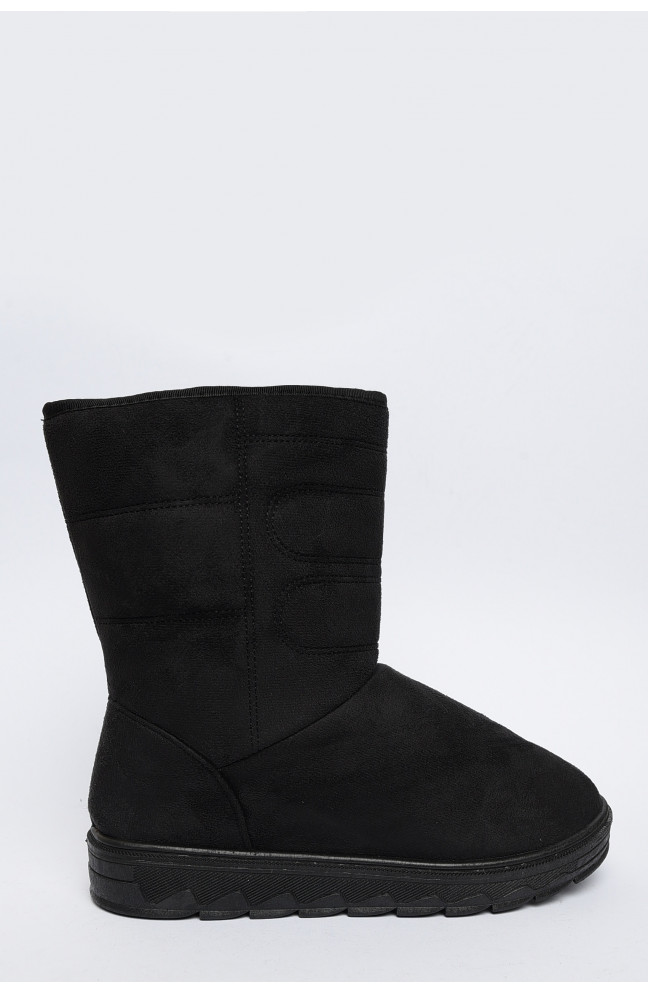 Угги мужские черные однотонные искуственная замша 150599L