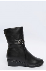 Полусапожки зимние женские черные 150657L
