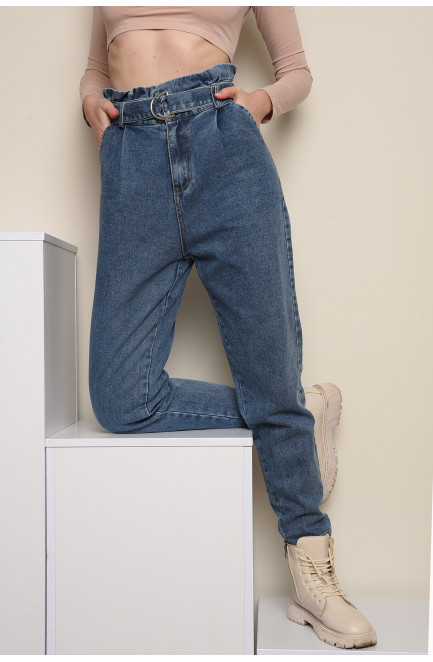 Джинсы женские голубого цвета коттоновые размер L 150842L