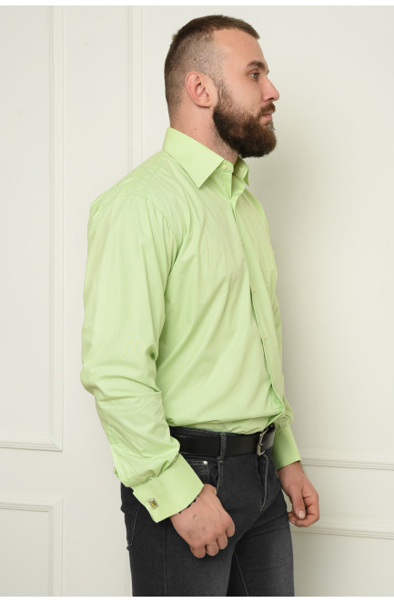 Рубашка мужская зеленая 151028L