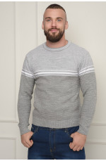 Свитер мужской серый демисезон акриловый 151165L