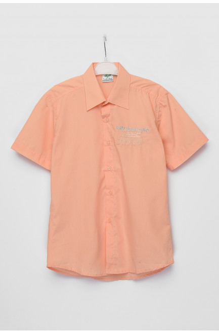 Рубашка детская мальчик персиковая 151221L