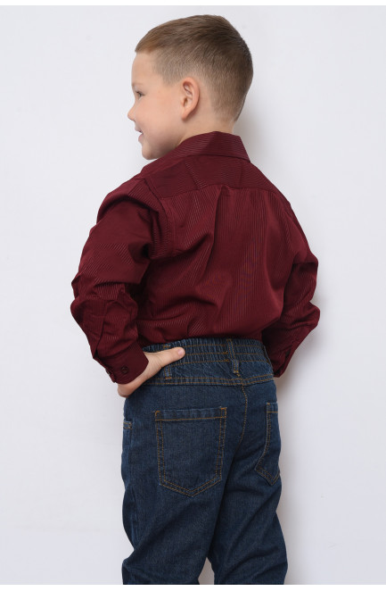 Рубашка детская мальчик бордовая 151811L