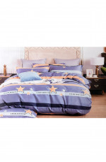 Комплект постельного белья синего цвета полуторный 152320L