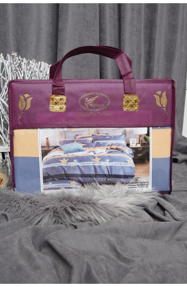 Комплект постельного белья синего цвета полуторный 152320L