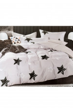 Комплект постельного белья серого цвета полуторка 152391L