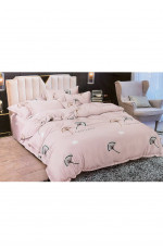 Комплект постельного белья пудрового цвета полуторный 152414L