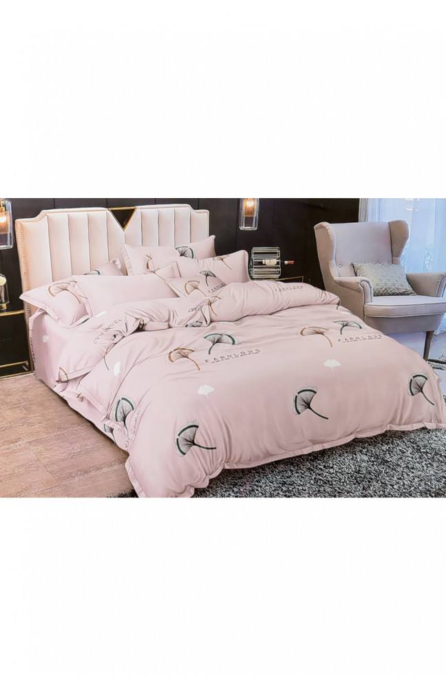 Комплект постельного белья пудрового цвета полуторный 152414L