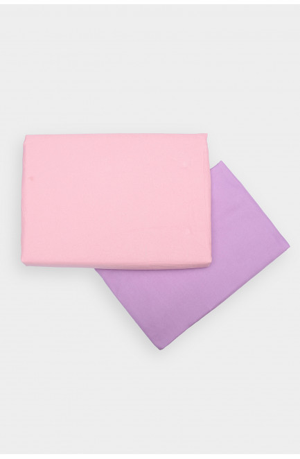 Комплект постельного белья розовый с фиолетовым евро 152426L