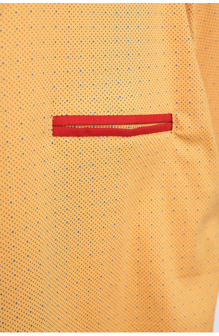 Рубашка детская мальчик оранжевая в горошек 152546L