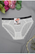 Трусы женские с кружевом белого цвета 152971L