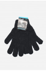 Перчатки детские для мальчика черного цвета на 8-10 лет 153090L