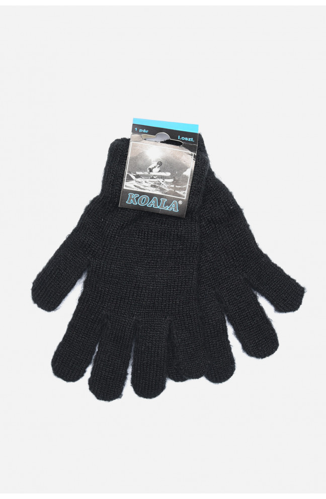 Перчатки детские для мальчика черного цвета на 8-10 лет 153090L