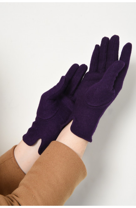 Рукавички жіночі текстильні фіолетового кольору 153565L