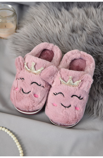 Тапочки детские сиреневого цвета для девочки 153650L