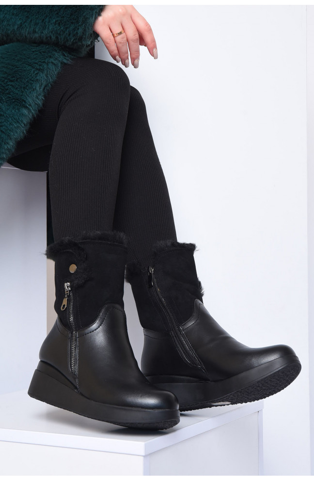Сапоги детские девочка зимние черного цвета 153799L