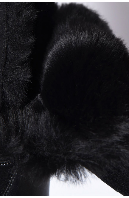 Чоботи дитячі дівчинка зимові чорного кольору 153806L