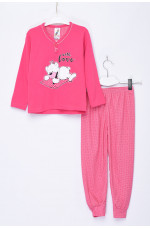 Пижама детская малинового цвета с рисунком 153843L