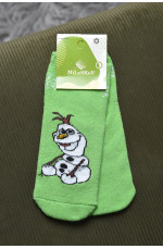 Носки махровые детские для мальчика салатового цвета размер 26-30 153980L