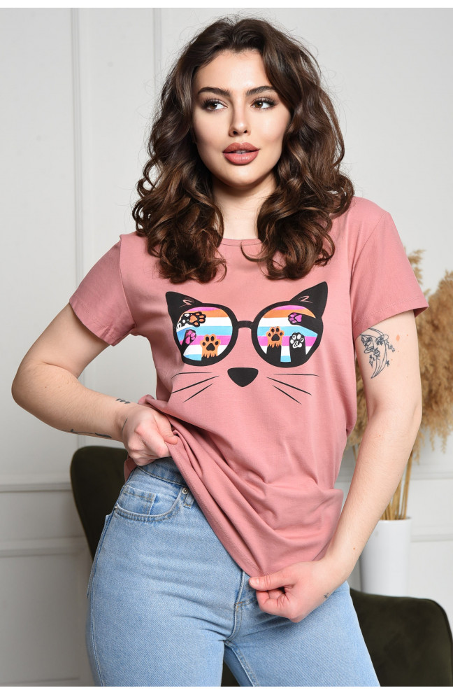 Футболка женская темно-розового цвета 154023L