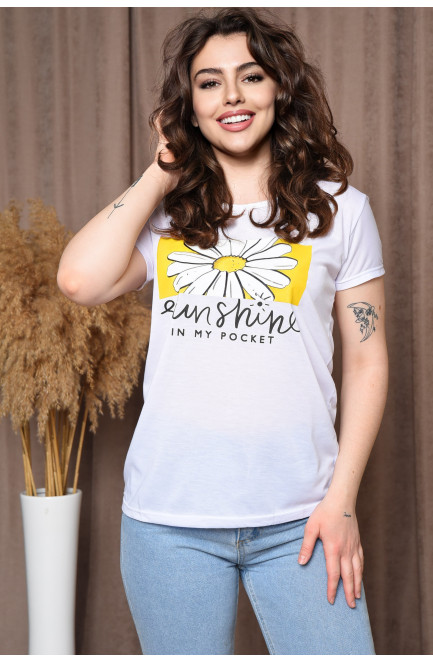 Футболка женская белого цвета 154084L