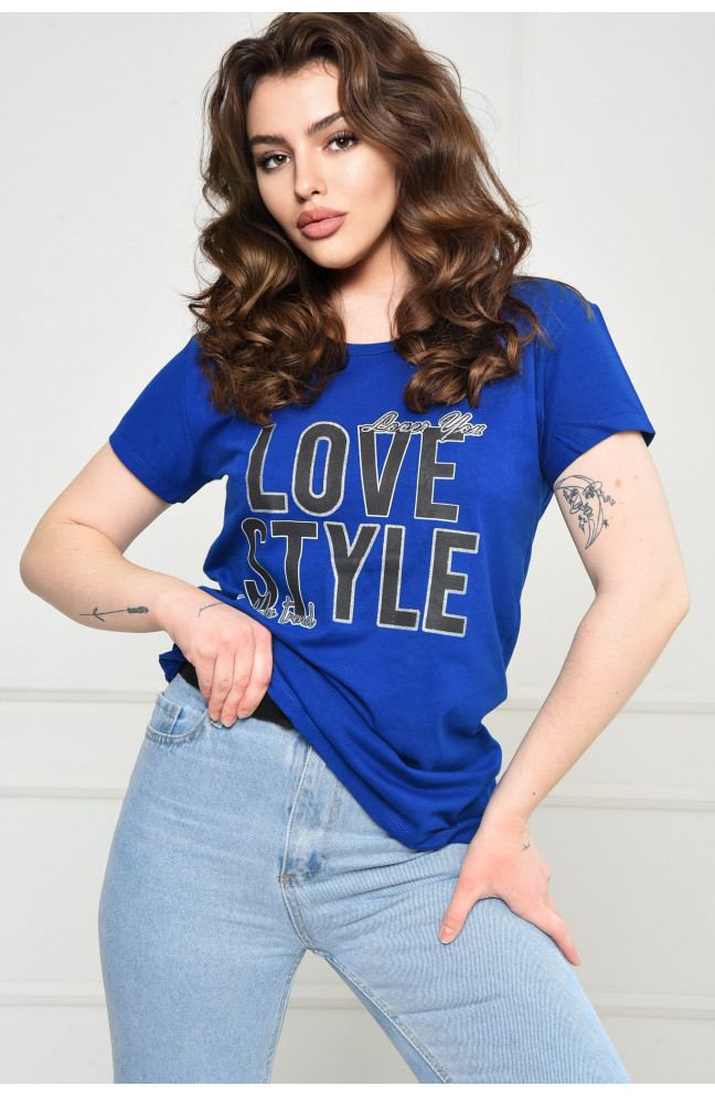 Футболка женская синего цвета 154280L