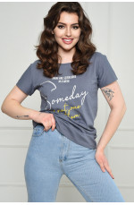 Футболка женская светло-серого цвета 154301L