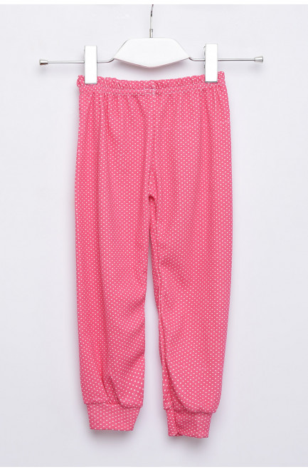 Штани піжамні дитячі рожевого кольору в горох розмір 2 154485L