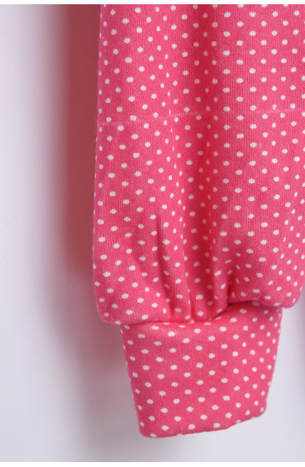 Штаны пижамные детские розового цвета в горошек размер 2 154485L