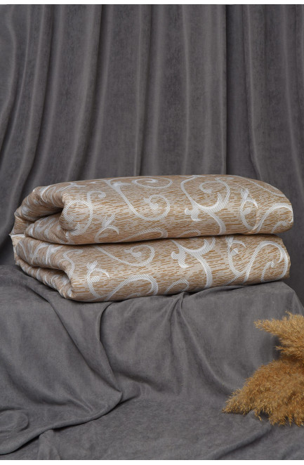 Одеяло силиконовое двуспальное демисезонное коричневого цвета 154876L