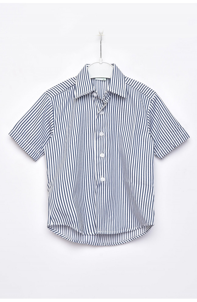 Рубашка детская мальчик бело-синего цвета размер 25 155019L