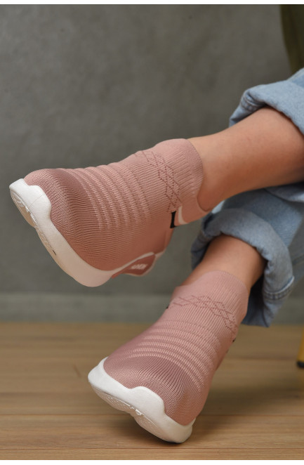 Кросівки жіночі рожевого кольору текстиль 155583L