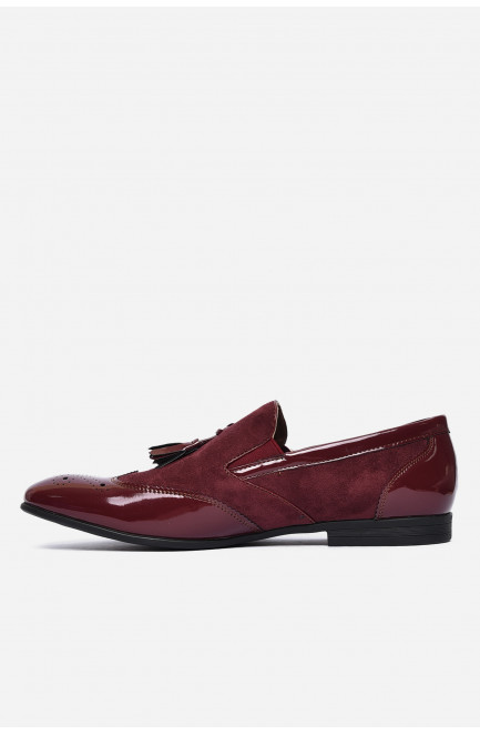 Туфлі чоловічі бордового кольору 155751L