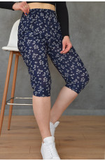 Бриджи женские темно-синего цвета с цветочным принтом размер 48-50 156176L