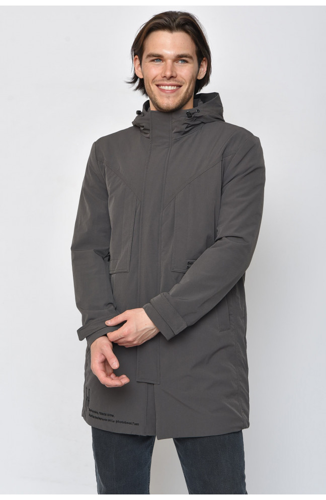 Куртка мужская демисезонная серого цвета 156376L