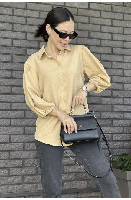 Блуза жіноча бежевого кольору 156489L