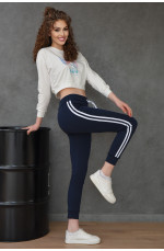 Штаны спортивные женские темно-синего цвета 156569L