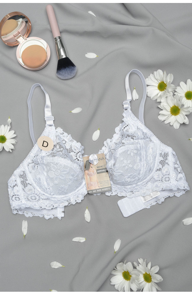 Бюстгальтер женский белого цвета чашка D 156851L