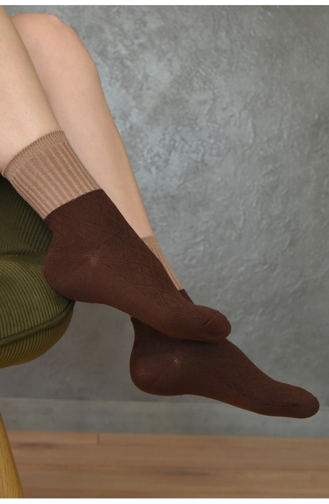 Носки женские коричневого цвета размер 36-41 156875L