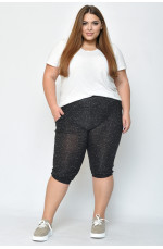 Бриджи женские батал черного цвета размер 5XL 157060L