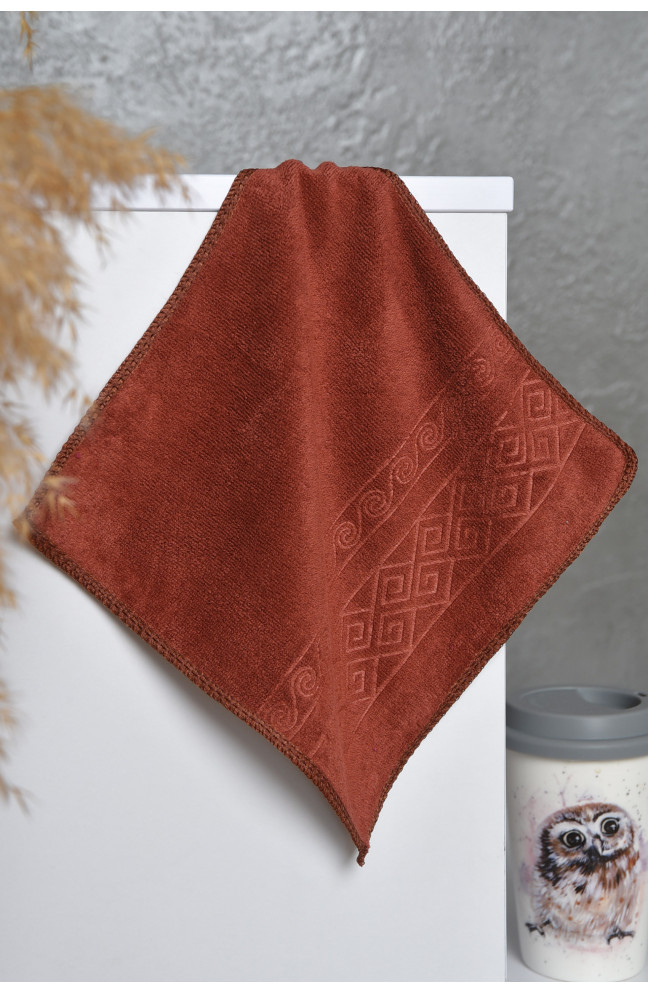 Салфетка кухонная микрофибра коричневого цвета 157688L