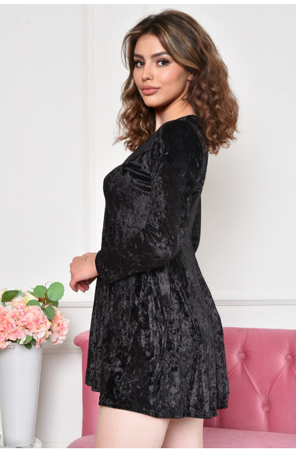 Платье женское велюровое черного цвета размер М 158311L