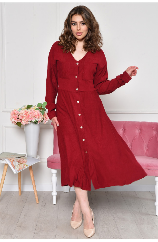 Платье женское бордового цвета 158400L